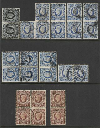 Kgvi 1939 & 1951 High Value Issues To £1 All In 39 Multiples (cv £600, )
