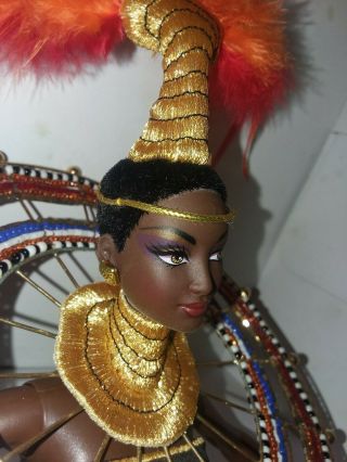 1999 Bob Mackie Fantasy Goddess Of Africa Barbie Doll 22044 Nrfb 2nd In Series