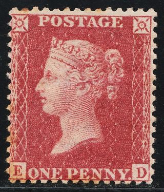 1857 Penny Red Spec C10 Plate 43 (ed) L/m/mint Perf 14 Large Crown