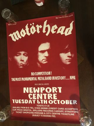 Motorhead Overnight Sensation Tour Poster Uk 29x20