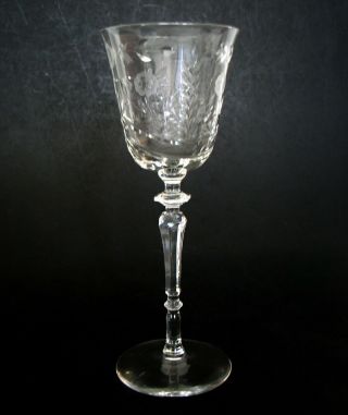 Vintage Stemware Rock Sharpe Chalet 1012 Cut Crystal Wine Glass Ca.  1938