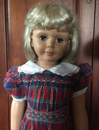 Adg Patti Playpal Patty Play Pal Large Toddler Size Doll Marked Adg 34 Inches