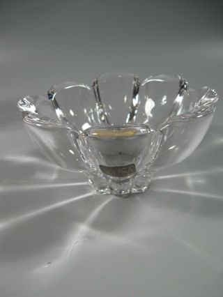 Mikasa Crystal Flower Shaped Clear Glass Candy Nut Dish