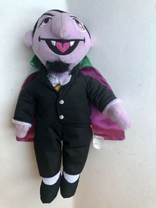Sesame Street Count Von Count Dracula Plush Stuffed Vampire Stuffed Toy 10 In