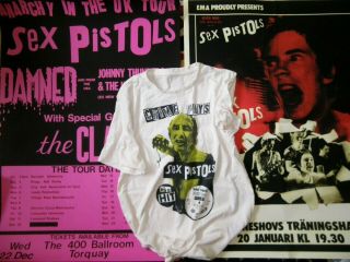 Sex Pistols Crime Pays T Shirt Seditionaries 1977 1978 1984