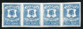 Circular Delivery Sgcd50a Glasgow 1/2d Blue Horizontal Group Of Four (impe
