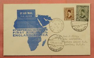 1931 Egypt First Flight Imperial Airways Luqsor To England