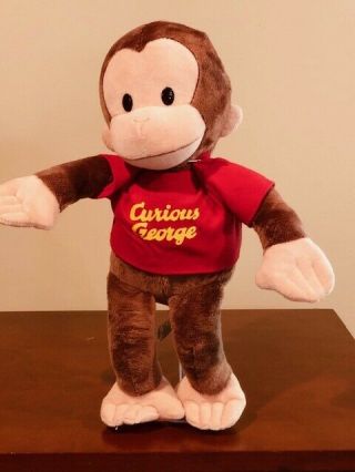Sanitized Gund Curious George Plush Stuffed Animal Universal Studios 15 "