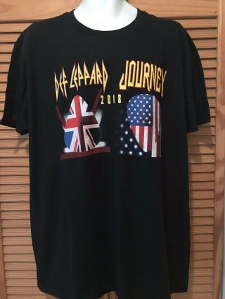 Def Leppard / Journey Concert Tour 2018 Tshirt Mens Size Large