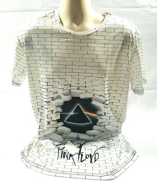 Mens Pink Floyd The Wall Tee Shirt White With Graphic Size Large