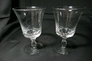 Fostoria Glass Century Water Goblets 2 Clear 6 " T Ca 1950 - 1982