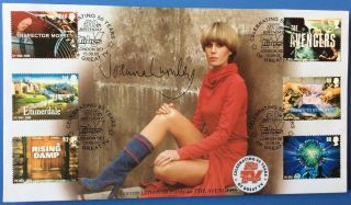 Joanna Lumley,  Actress,  Purdy The Avengers Signed 15.  9.  2005 50 Years Of Itv Fdc