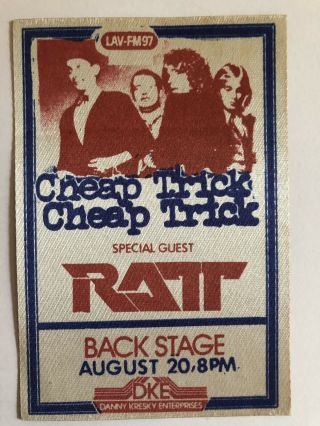 Rare Reprint Backstage Pass Ratt Trick 1985 Heavy Metal Glam Rock N Roll