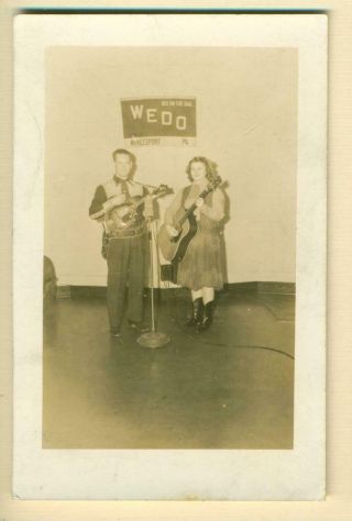 Vintage Ca.  1950 Hillbilly Country Western Musician S Wedo Radio Mckeesport,  Pa