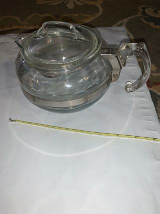Vintage Pyrex Stovetop Flameware Blue Tint 8126b Tea/ Coffee Pot W/ Lid,  6 - Cup