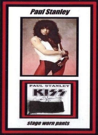 Kiss Paul Stanley Actual Stage Worn Crazy Nights Black Clothing Display