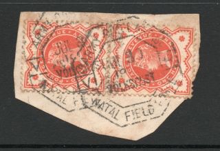 1899 - 1902 Boer War 1/2d Pair with Army Post Office - Natal Field Force VOLKSRUST 3