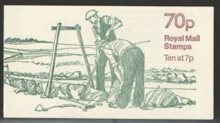 1978 Dry Stone Walling 70p Booklet Left Margin Sg Fd4a Vgc Stamps