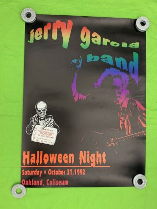 Rare Jerry Garcia Band Poster 1992 Halloween Night Oakland Coliseum 24x17