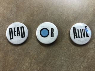 Dead Or Alive/pete Burns Rare Vintage Pin Button Trio Made In England 80’s