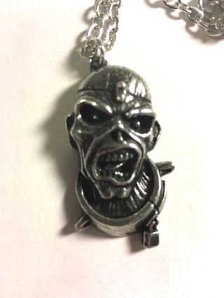 Alchemy Rocks Iron Maiden Eddie Piece Of Mind Silver Necklace