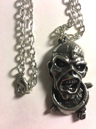 Alchemy Rocks Iron Maiden Eddie Piece Of Mind Silver Necklace 2