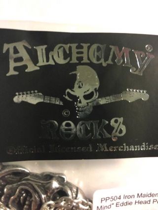 Alchemy Rocks Iron Maiden Eddie Piece Of Mind Silver Necklace 3