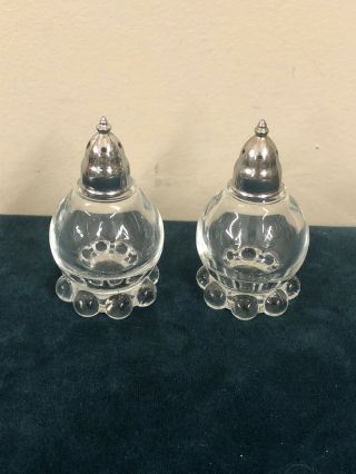 Vintage Imperial Glass Candlewick Salt & Pepper Shakers