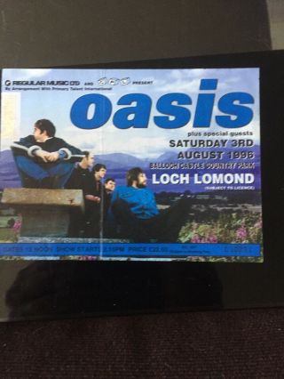 Oasis Loch Lomond Ticket Stub