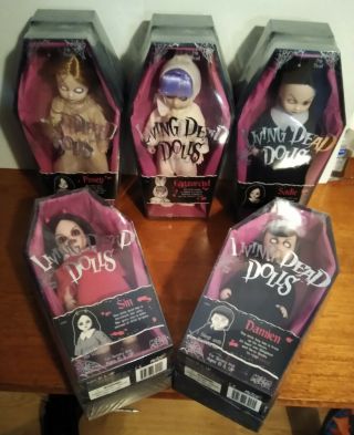 Living Dead Dolls 13 Anniversary Complete Set Mip Mezco Eggzorcist Posey Sin