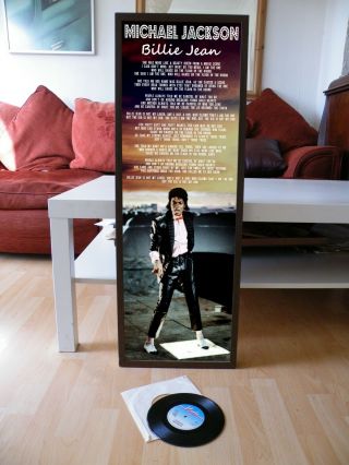 Michael Jackson Billie Jean Promo Poster Lyric Sheet,  Smooth Criminal,  Thriller