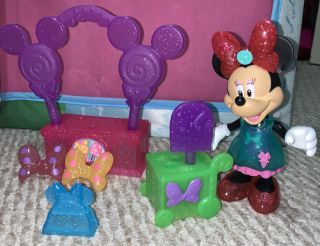 Disney Minnie Mouse Snap Pose Accessories Doll Dress Clip On Lollipop Shop Toy