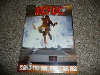 Ac/dc Blow Up Your Video World Tour 1988 Concert Program Book Hard Rock Metal
