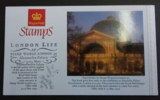 Gb 1990 London Life Prestige Booklet Dx11 Scarce Stamp World Overprint In Back
