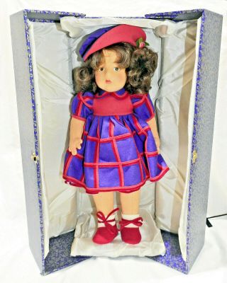 Vintage 1978 - 20 " Lenci Felt Doll Italian With Box - Very Pretty
