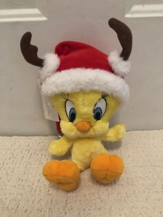 Looney Tunes Plush Tweety Bird Santa 