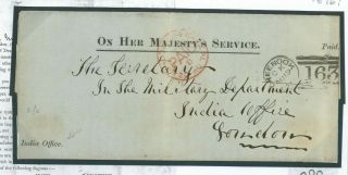 Gb Scotland Letter India Mutiny Prize Claim Historic Military Greenock 1876 90.  7