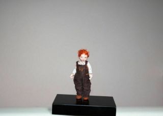 Ooak 12th Scale Dollhouse Polymer Clay Miniature Doll Boy.