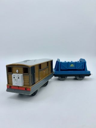 Rough Thomas And Friends Trackmaster Motorized Toby And Cargo Car Train