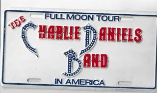 1980 Charlie Daniels Band Full Moon Tour Truck Car Metal License Plate