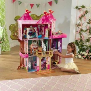 Barbie Size Magical Storybook Mansion Dollhouse With 14 Accessories