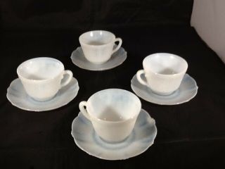 Set Of 4 Macbeth - Evans American Sweetheart Monax Cups And Saucers