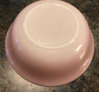 Vintage Fire King Pink Swirl Serving Bowl 8 1/4 