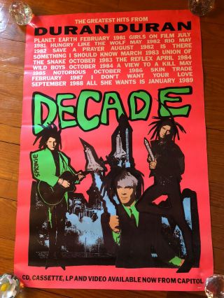 Duran Duran Decade Poster 36”x24”