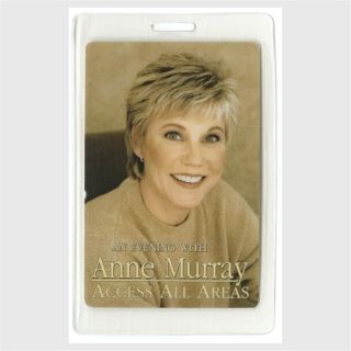 Anne Murray Authentic 1999 Concert Tour Laminated Backstage Pass All Access