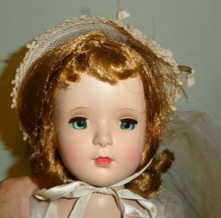 Vintage Madame Alexander 18 " Margaret Bride Doll Hard Plastic Walker