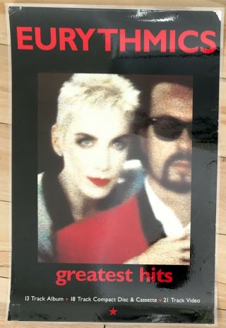Eurythmics Swedish Laminated Display Poster Greatest Hits 1991 Annie Lennox