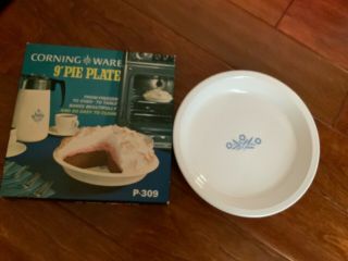 Corning Ware 9” Pie Plate Blue Cornflower P - 309