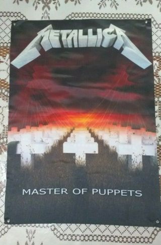 Metallica Flag Poster Thrash Metal Master Puppets Megadeth Slayer Anthrax