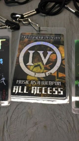 Disturbed All Access Backstage Pass 4 Iv Music As A Weapon Rock Metal Vtg
